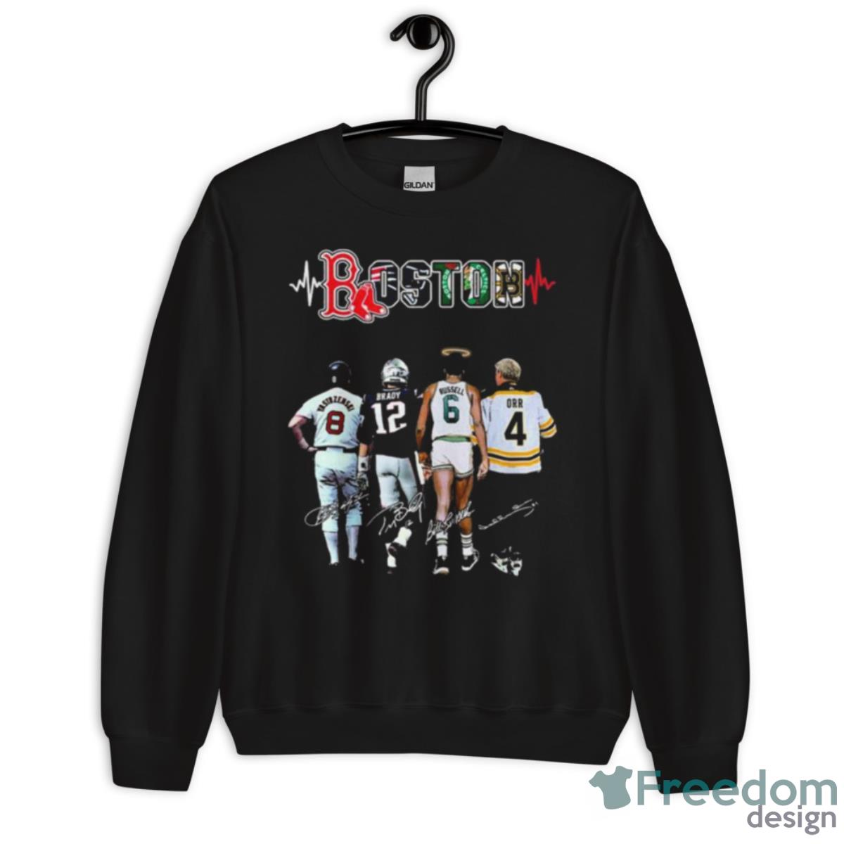 Boston Yastrzemski Brady Russell Orr Signature Shirt - Unisex Crewneck Sweatshirt