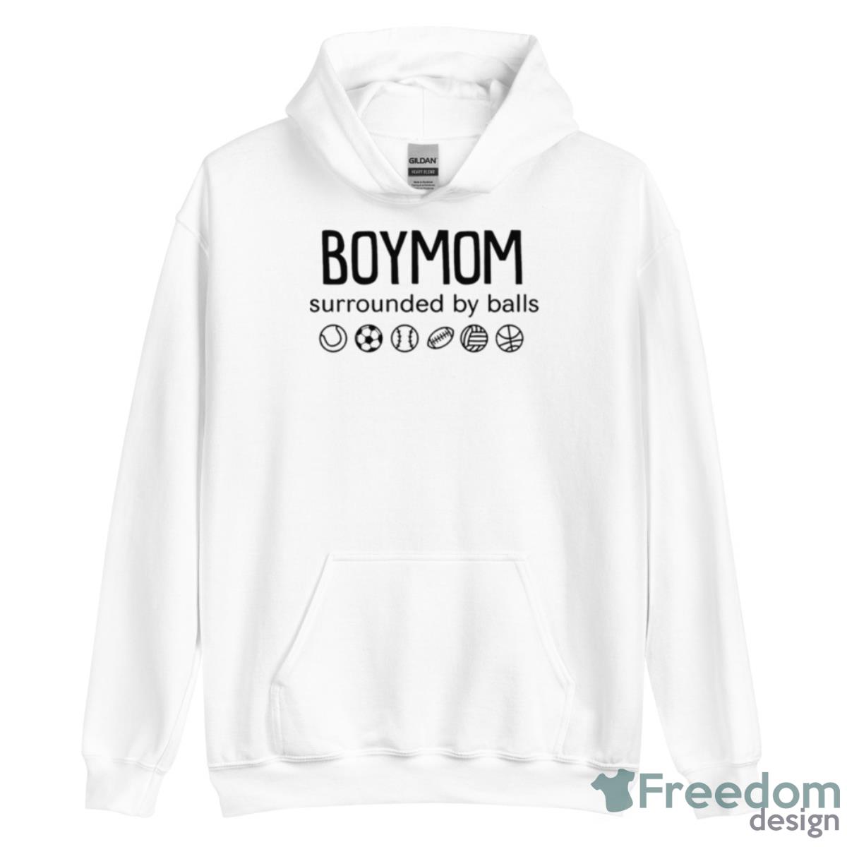 BoyMom Surrounded By Balls Shirt - Unisex Heavy Blend Hooded Sweatshirt