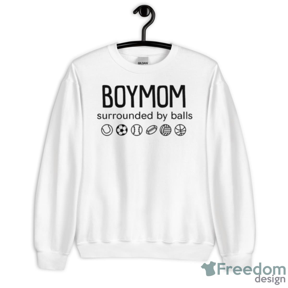 BoyMom Surrounded By Balls Shirt - Unisex Heavy Blend Crewneck Sweatshirt