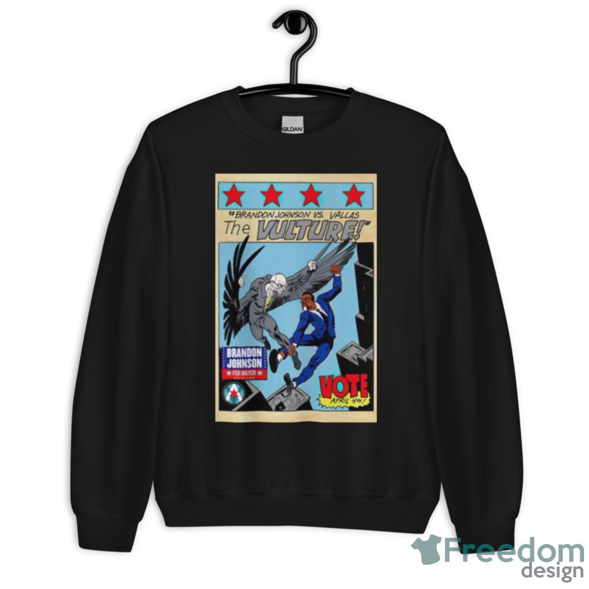 Brandon Johnson Cs Vallas The Vulture Shirt - Unisex Crewneck Sweatshirt