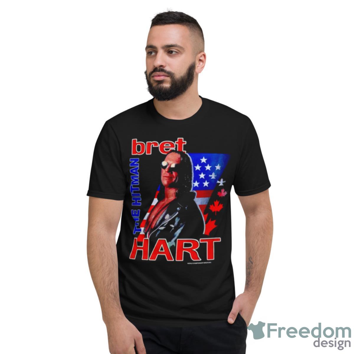 Bret The Hitman Hart Wrestling Shirt - Short Sleeve T-Shirt