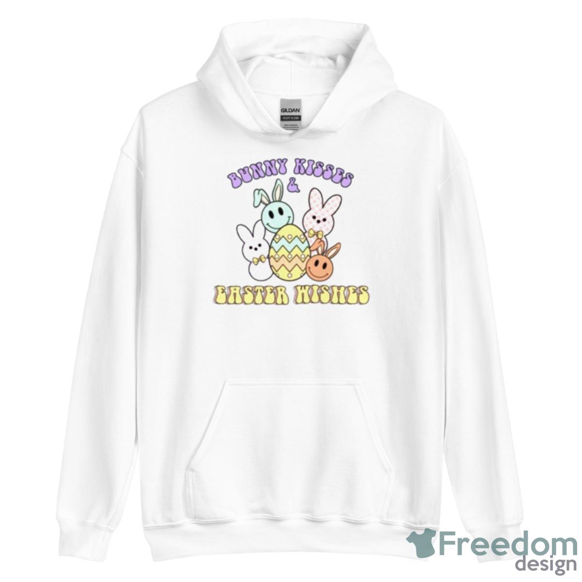 Bunny Kisses And Easter Wishes Shirt - Unisex Heavy Blend Hooded Sweatshirt