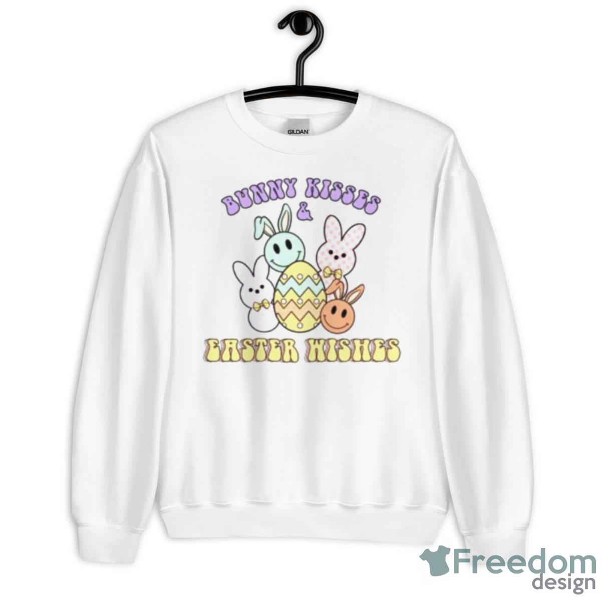 Bunny Kisses And Easter Wishes Shirt - Unisex Heavy Blend Crewneck Sweatshirt