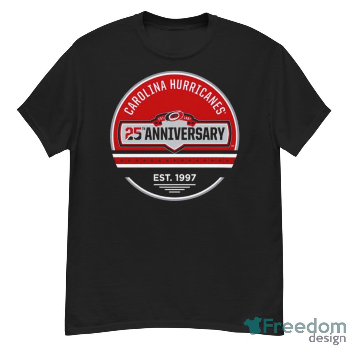 Official carolina hurricanes 25th anniversary est 1997 T-shirt, hoodie,  tank top, sweater and long sleeve t-shirt