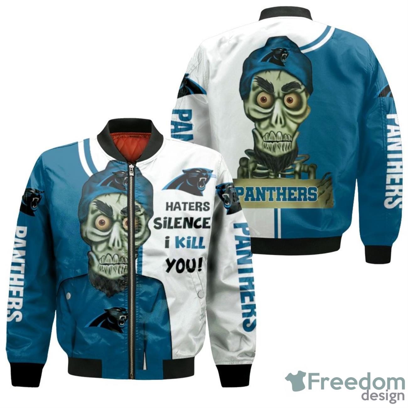 Carolina Panthers Haters I Kill You 3d Bomber Jacket Product Photo 1
