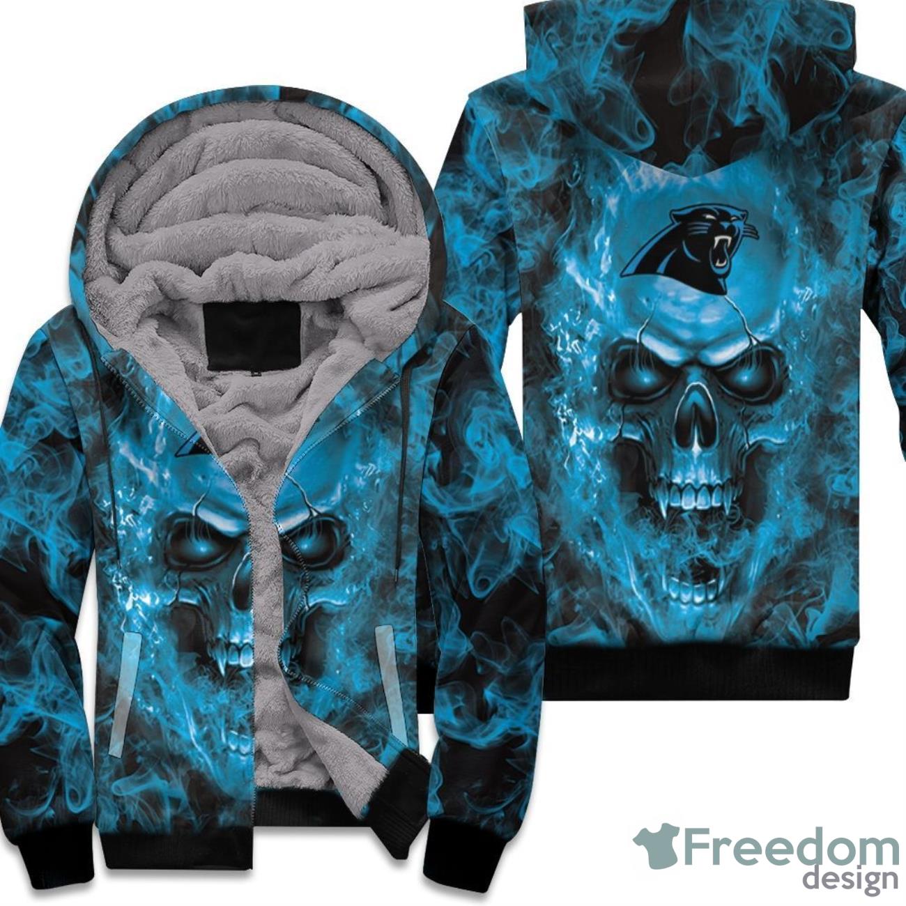 Carolina Panthers Nfl Fans Skull Hoodie Product Photo 1