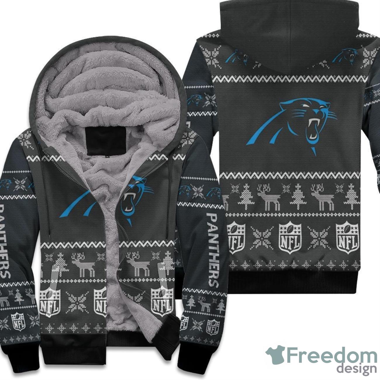 Carolina Panthers NFL Ugly Sweatshirt Christmas 3d Hoodie For Fan Product Photo 1