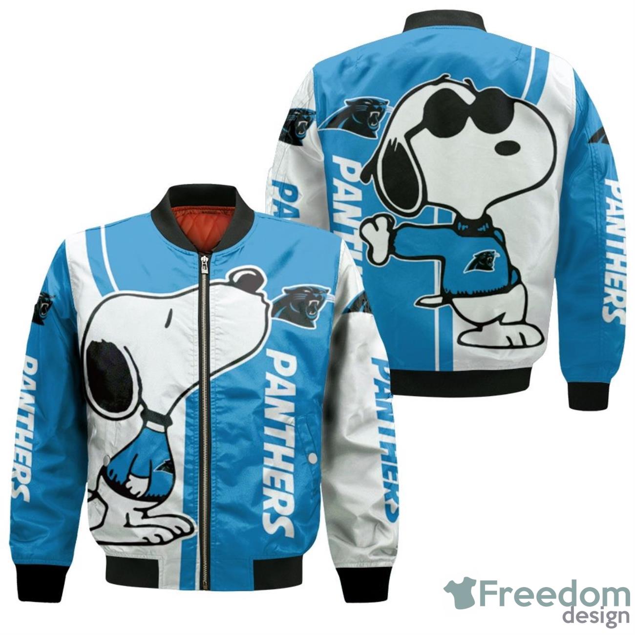 Carolina Panthers Snoopy Lover 3d Printed Bomber Jacket Product Photo 1