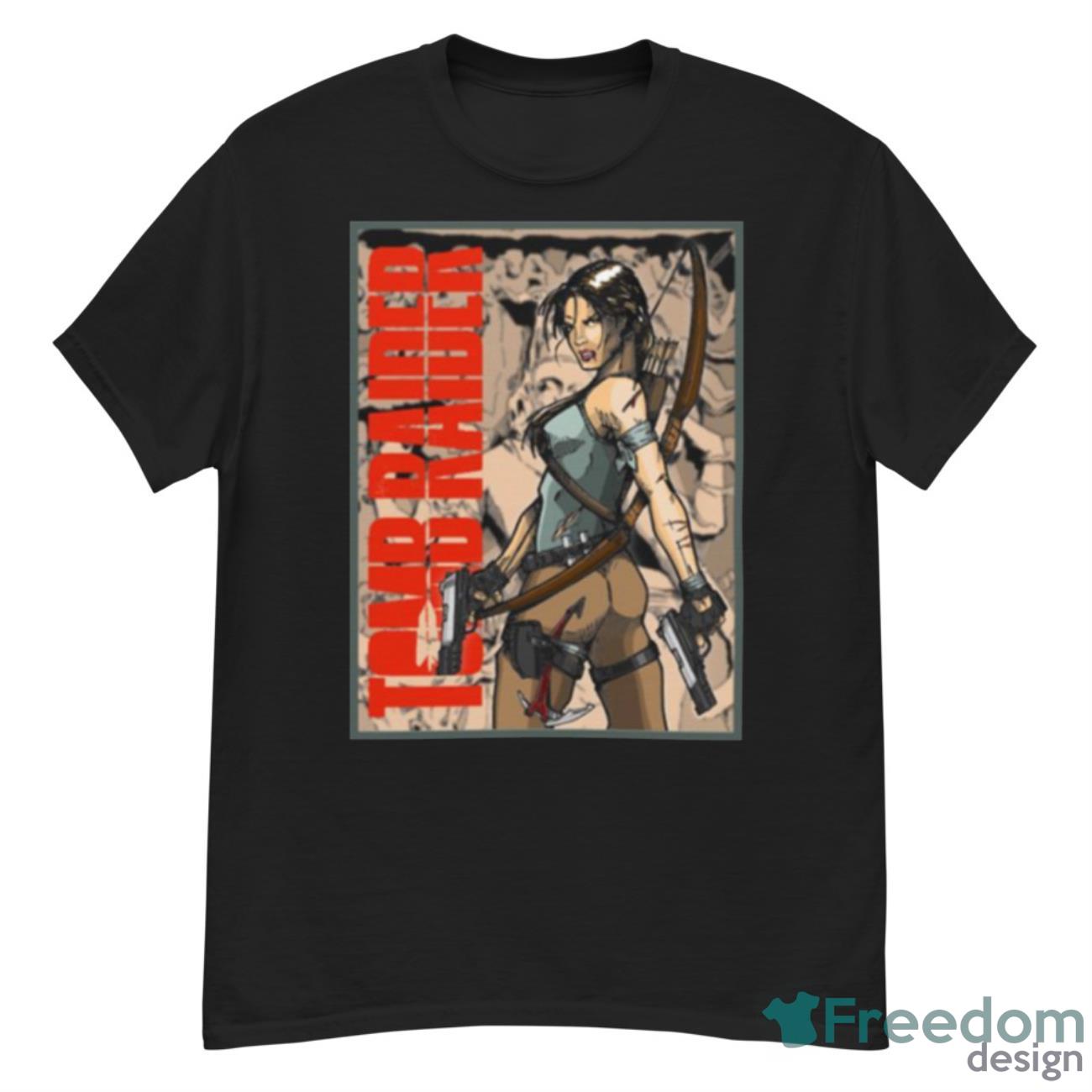 Cartoon Graphic Lara Croft Tomb Raider Shirt - G500 Men’s Classic T-Shirt