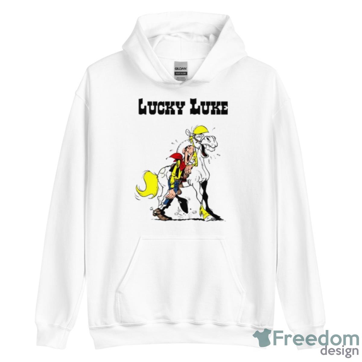 Cartoon Lucky Luke Shirt - Unisex Heavy Blend Hooded Sweatshirt