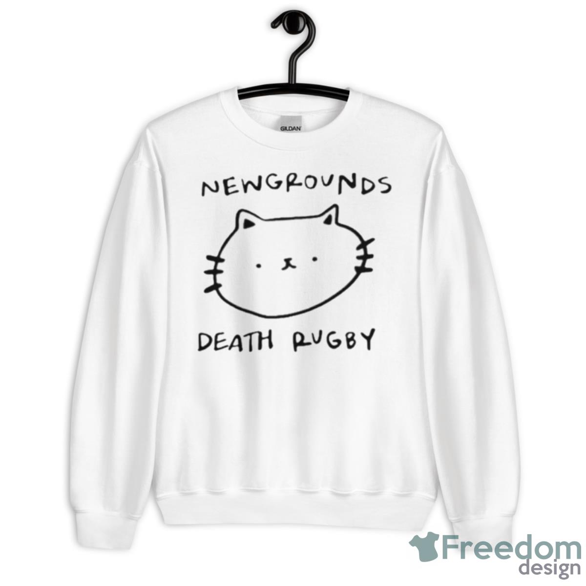 Cat Newgrounds Death Rugby Shirt - Unisex Heavy Blend Crewneck Sweatshirt