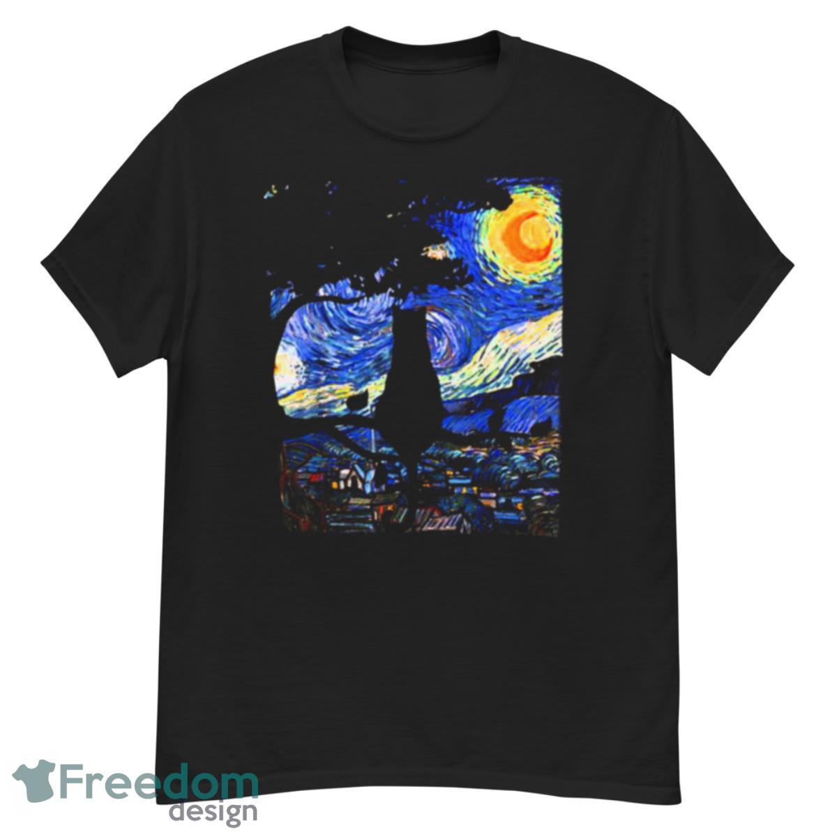 Cat T Starry Night Cat Tee Van Gogh Cat Gif Shirt - G500 Men’s Classic T-Shirt