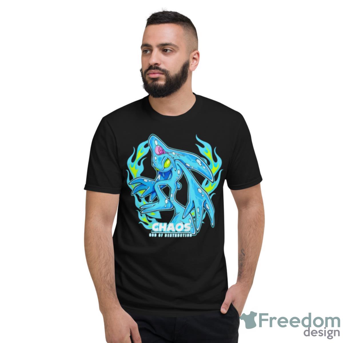 Chaos God Of Destruction Drip Flame Shirt - Short Sleeve T-Shirt