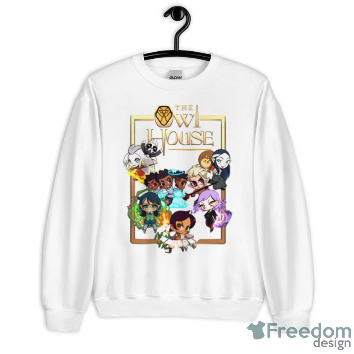 Characters Of The Owl House Golden Guard Chibi Artwork Shirt - Unisex Heavy Blend Crewneck Sweatshirt