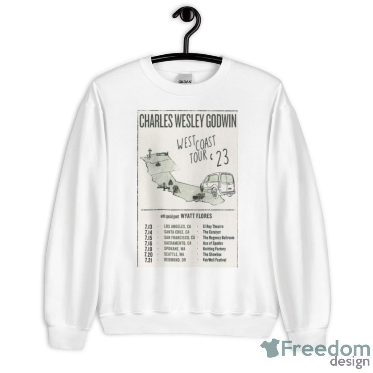 Charles Wesley Godwin West Coast Tour 2023 Shirt - Unisex Heavy Blend Crewneck Sweatshirt