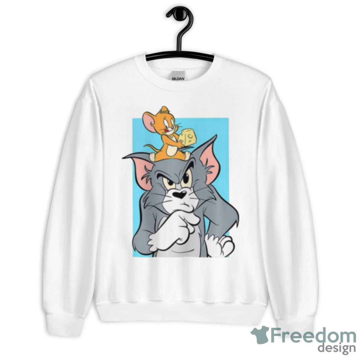 Cheese Head Tj Emmentaler Tom And Jerry Shirt - Unisex Heavy Blend Crewneck Sweatshirt