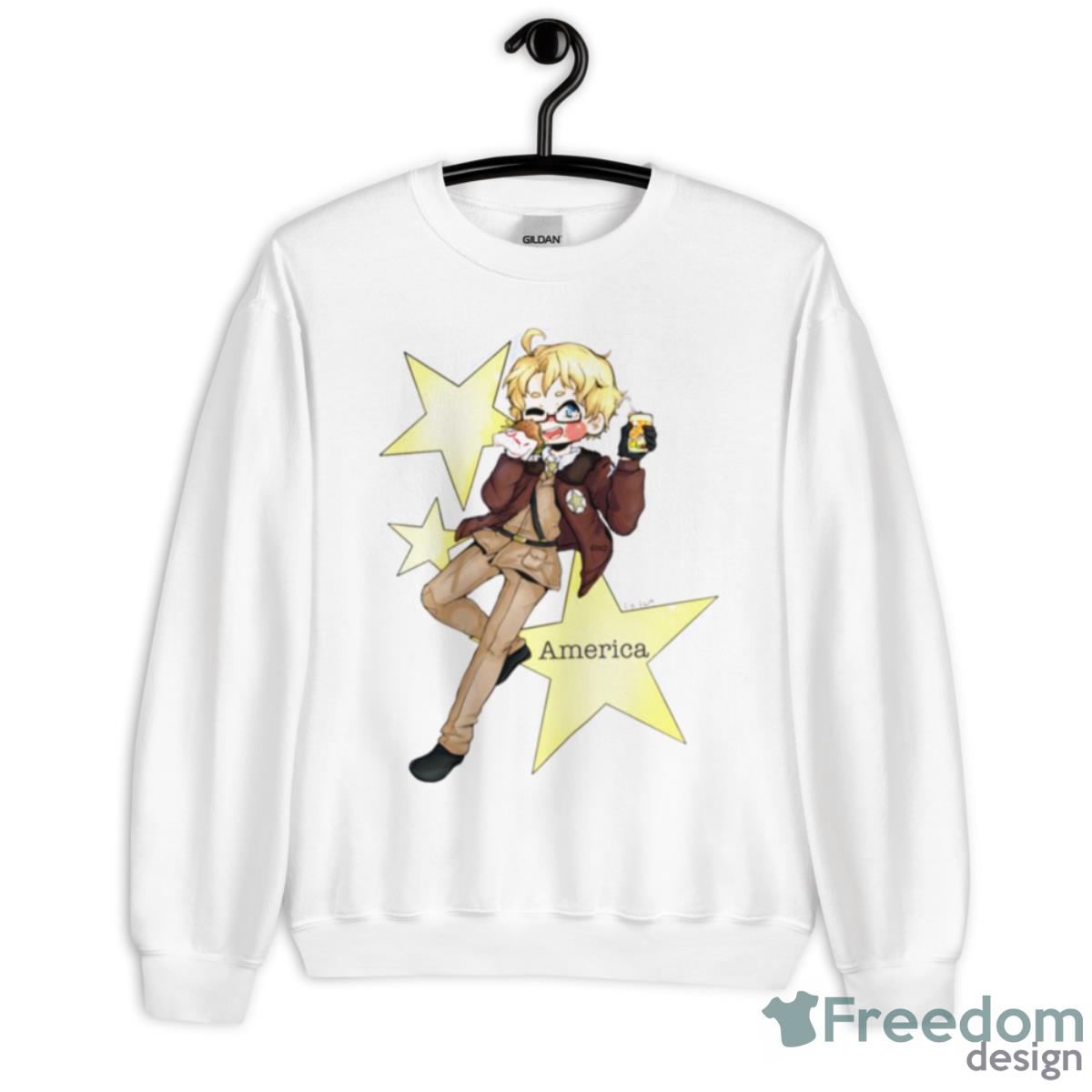 Chibi America Hetalia Archives Shirt - Unisex Heavy Blend Crewneck Sweatshirt