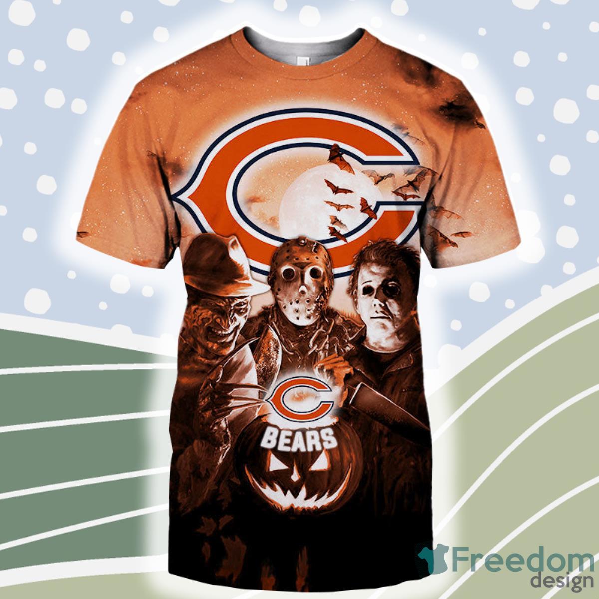 Chicago Bears T shirt 3D Halloween Horror For Men And Women Product Photo 1