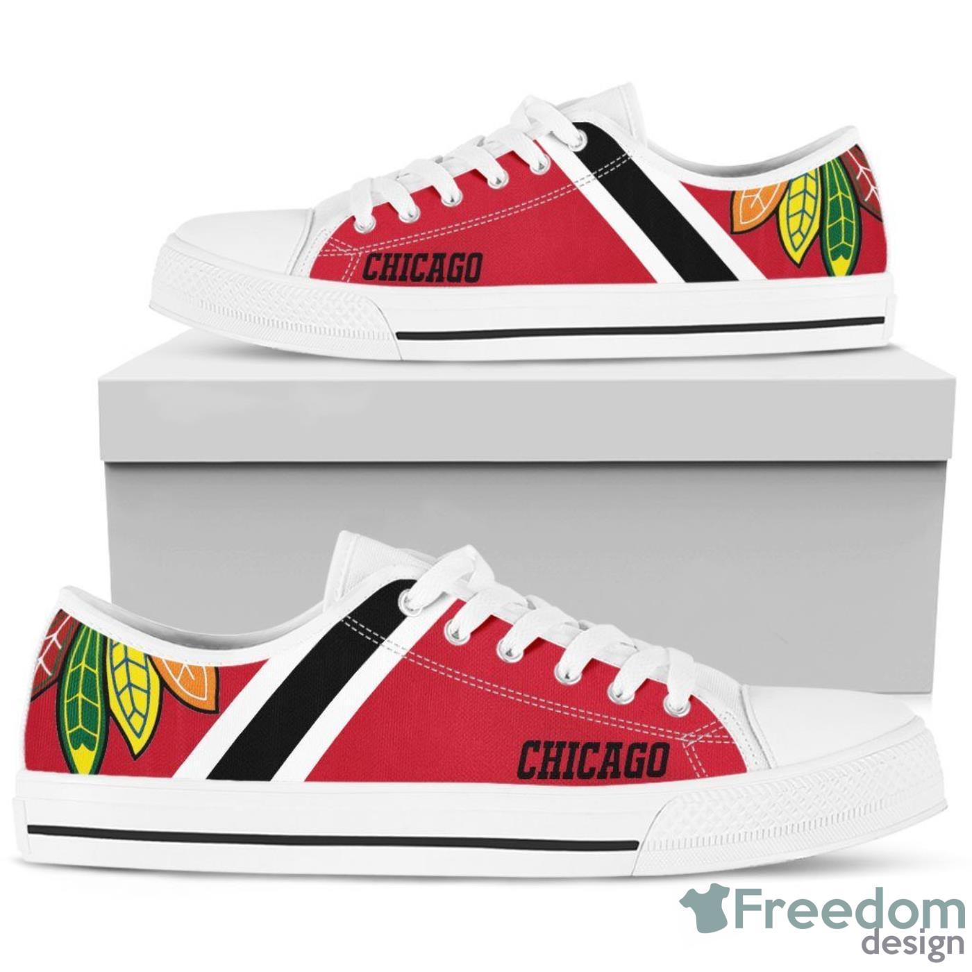 Chicago Blackhawks NHL Low Top Canvas Shoes For Men And Women Product Photo 2