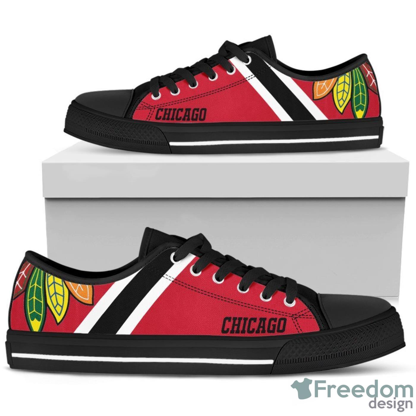 Chicago Blackhawks NHL Low Top Canvas Shoes For Men And Women Product Photo 1
