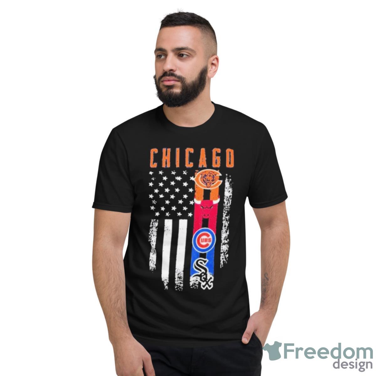 Chicago Bulls Ubs Sox Vintage Flag Shirt - Short Sleeve T-Shirt