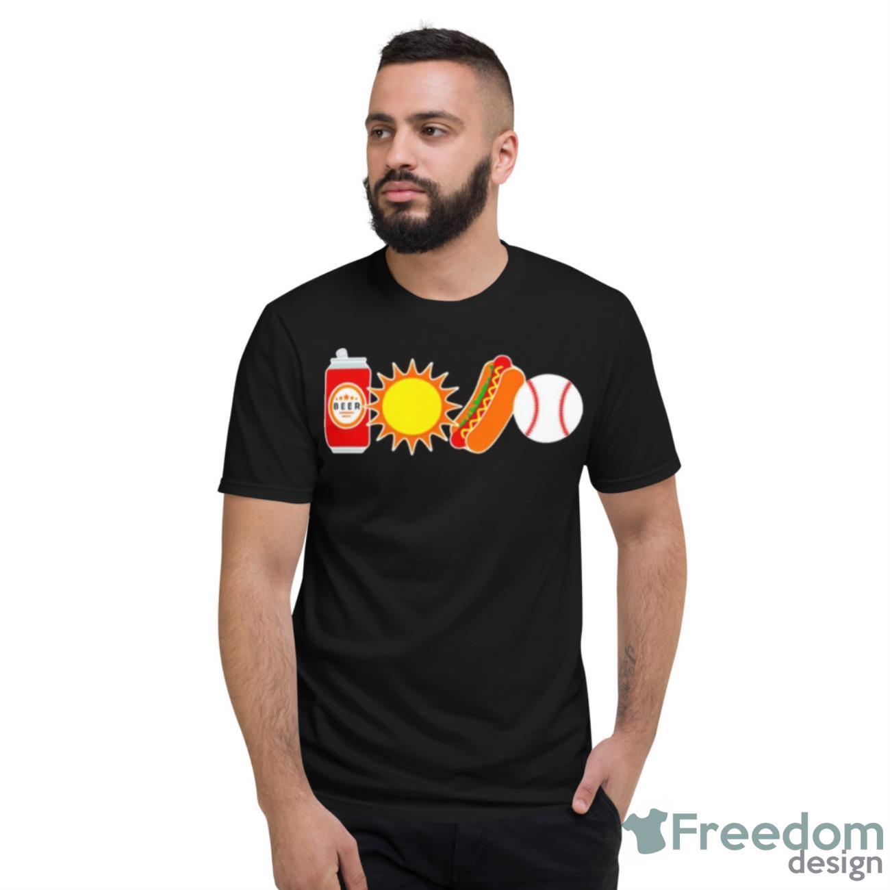 Chicago Version Beer Sun Hotdog Ball Shirt - Short Sleeve T-Shirt