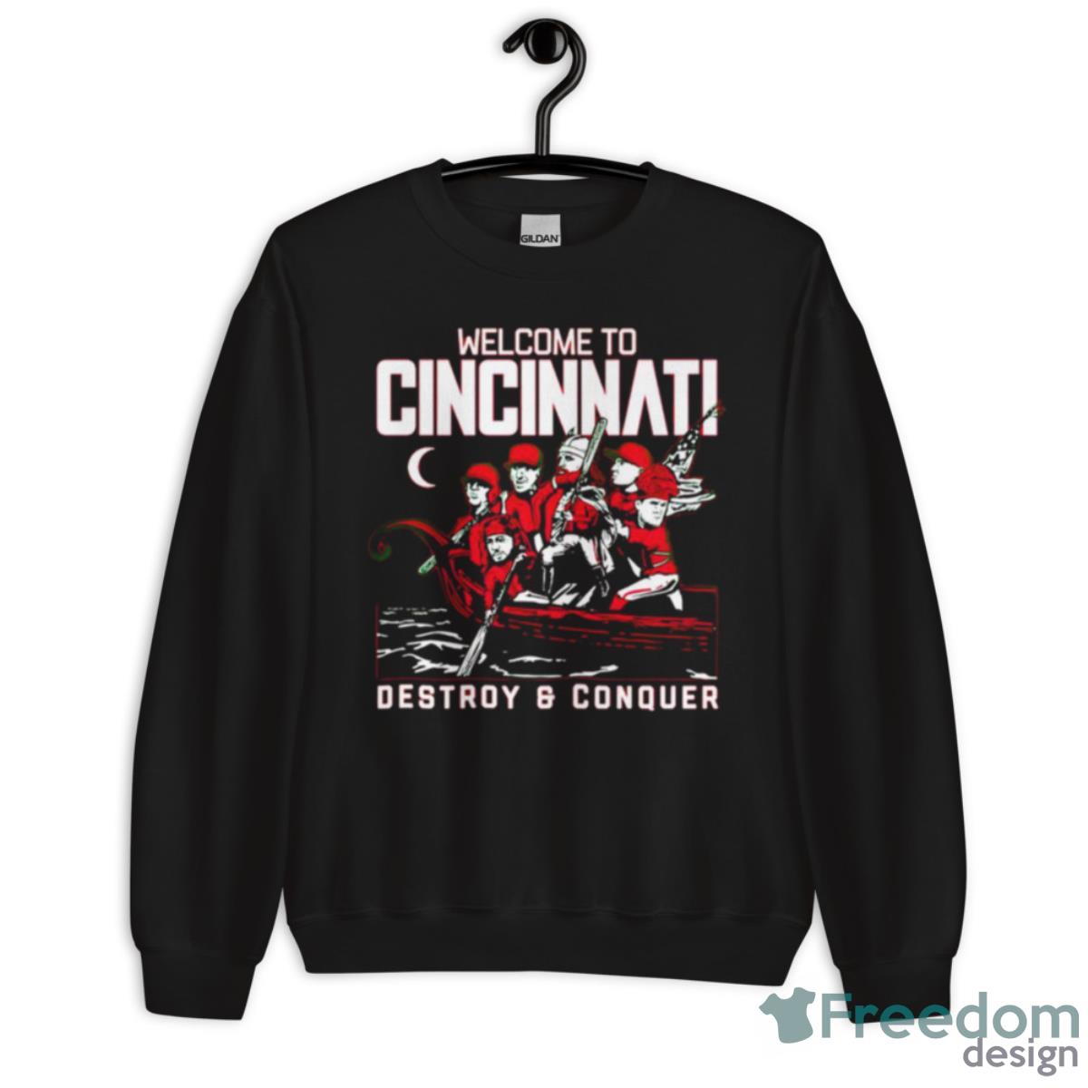 Cincinnati Vikings Destroy And Conquer Shirt - Unisex Crewneck Sweatshirt