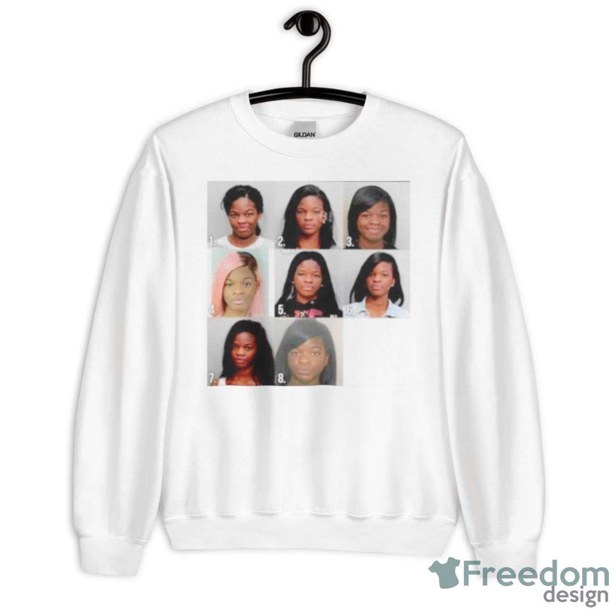 City Girls’ Jt Wearing Jt’s 8 Mugshots Shirt - Unisex Heavy Blend Crewneck Sweatshirt