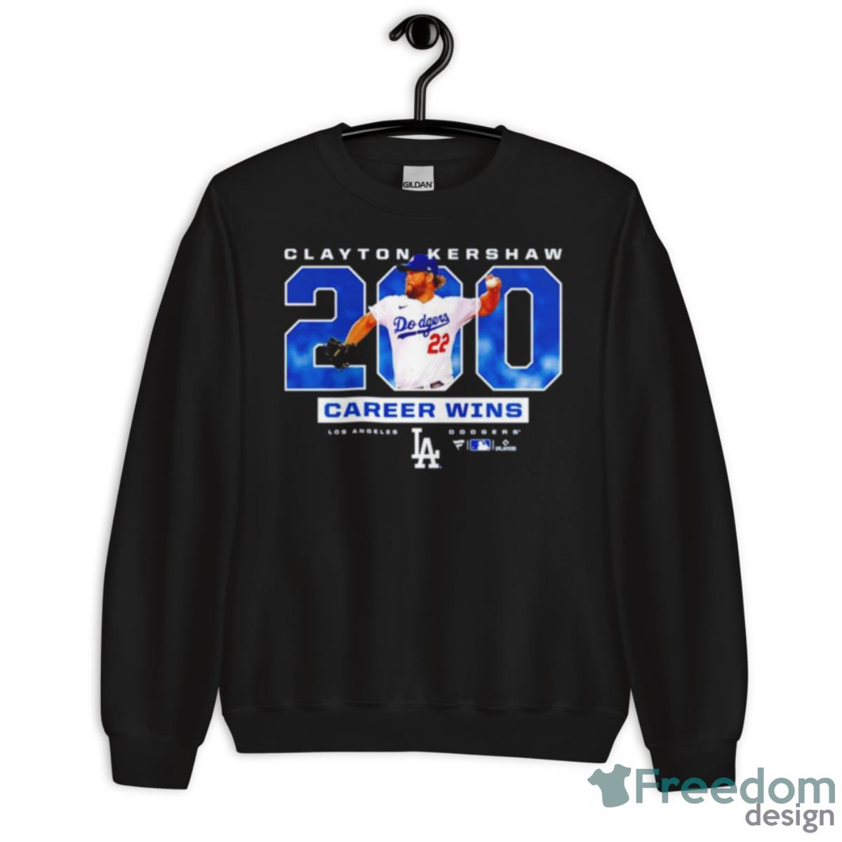 Clayton Kershaw 200 Career Wins Los Angeles Dodgers Shirt - Unisex Crewneck Sweatshirt