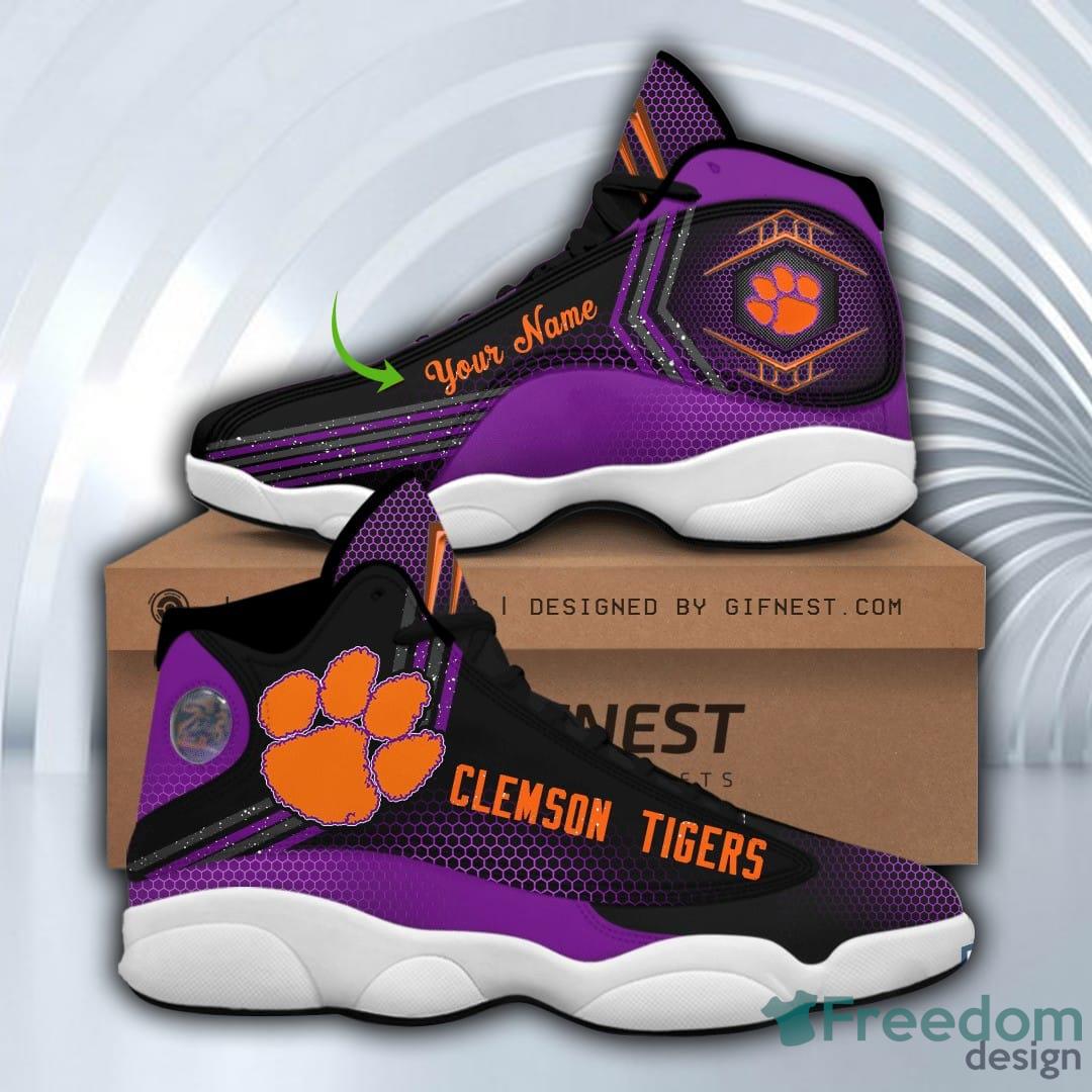 Personalized Shoes Clemson Air Jordan 13 Custom Name - USALast