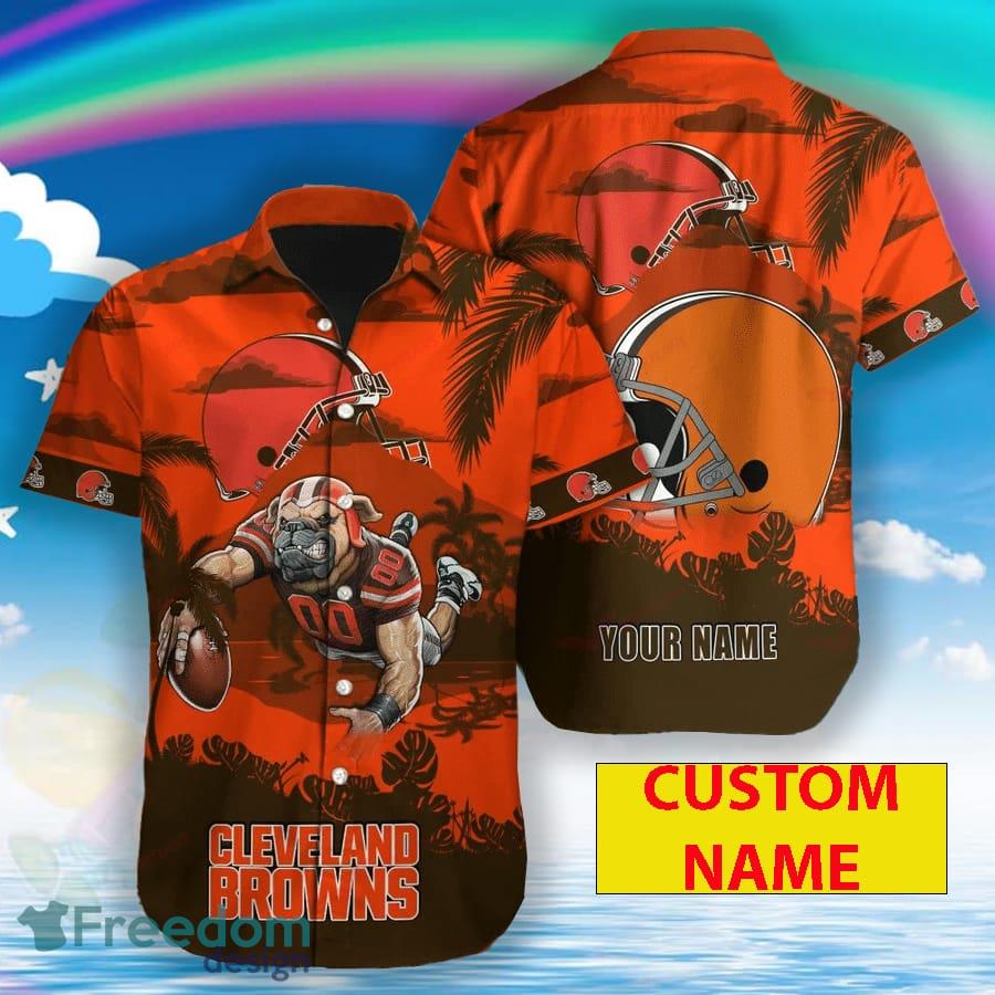 Cleveland Browns 3D Hawaiian Shirt Mascot Custom Hawaiian Shirts For Mens - Cleveland Browns Hawaiian Shirt Mascot Customize Your Name_1 Cleveland Browns 3D Hawaiian Shirt Mascot Custom Hawaiian Shirts For Mens - Cleveland Browns Hawaiian Shirt Mascot Customize Your Name_1