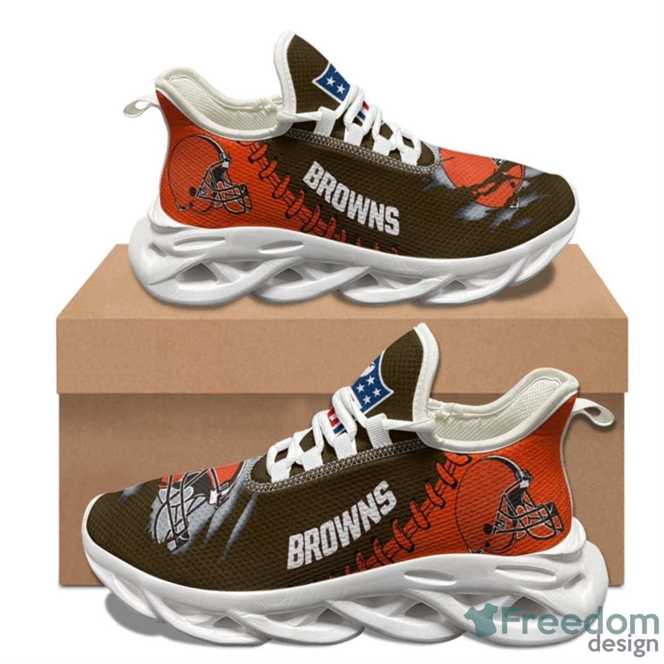 NFL Cleveland Browns Brown Orange Max Soul Running Shoes - T