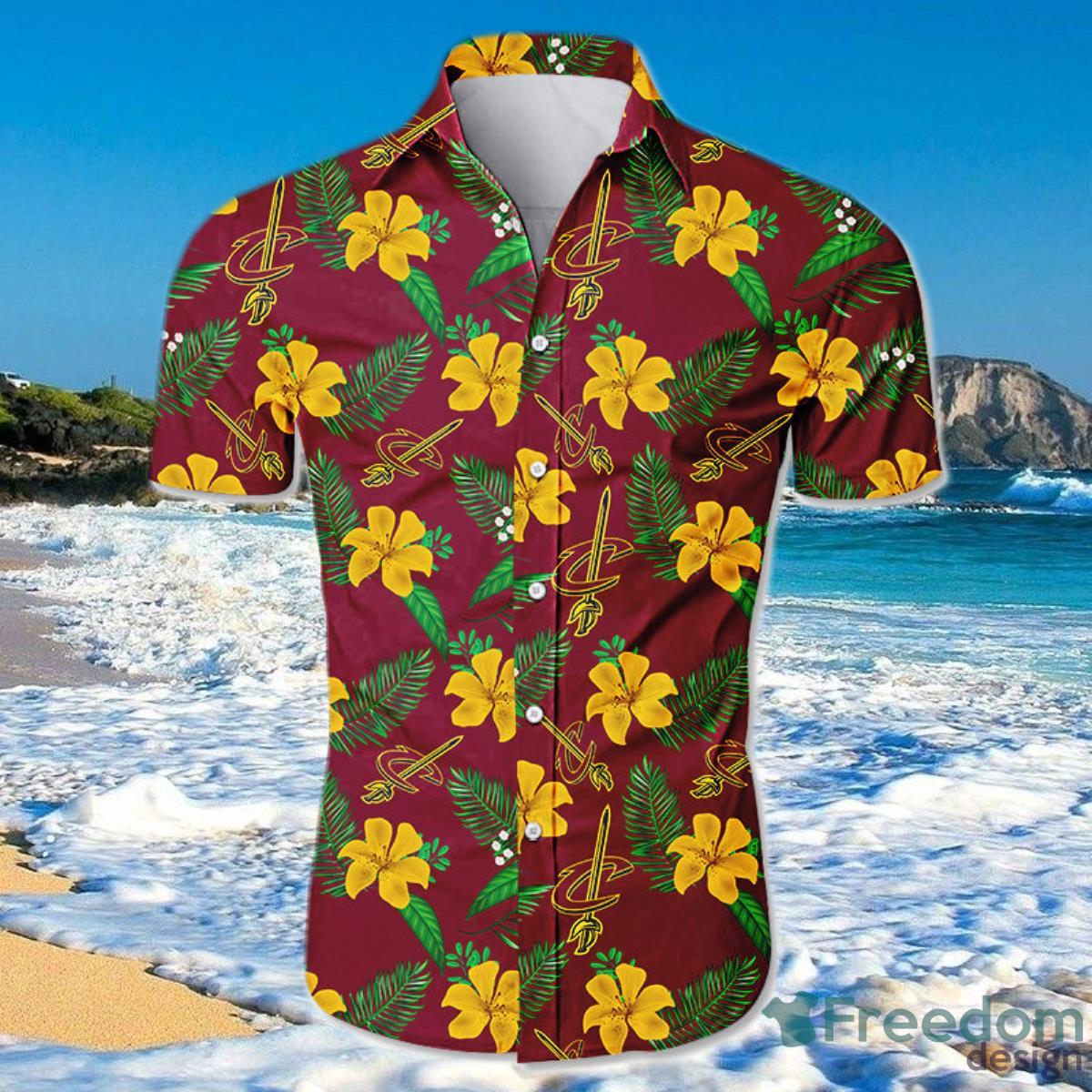 Cleveland Cavaliers Hawaiian Shirt For Men And Women Small Flowers Product Photo 1