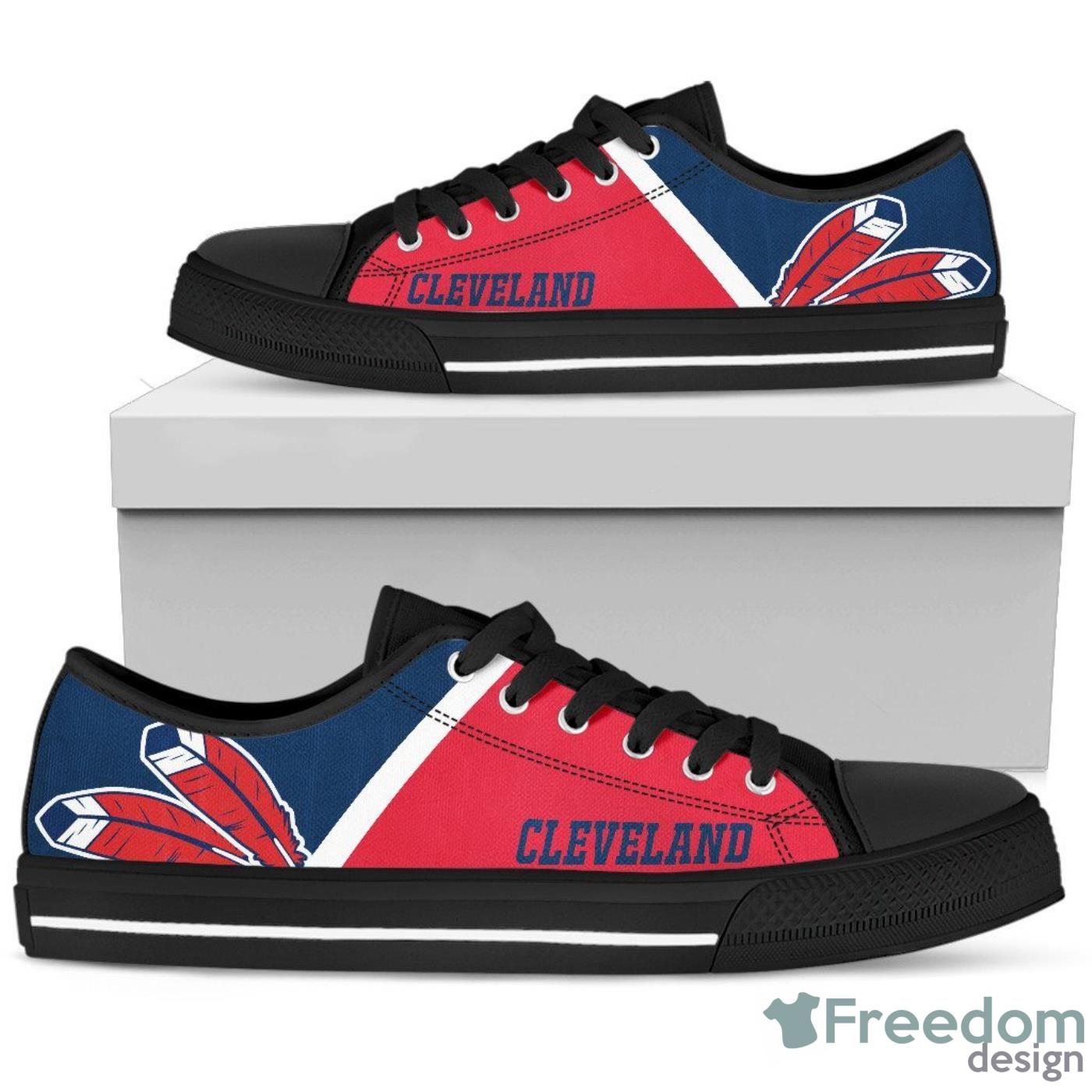 Cleveland Guardians MLB Low Top Canvas Shoes For Men And Women Product Photo 1
