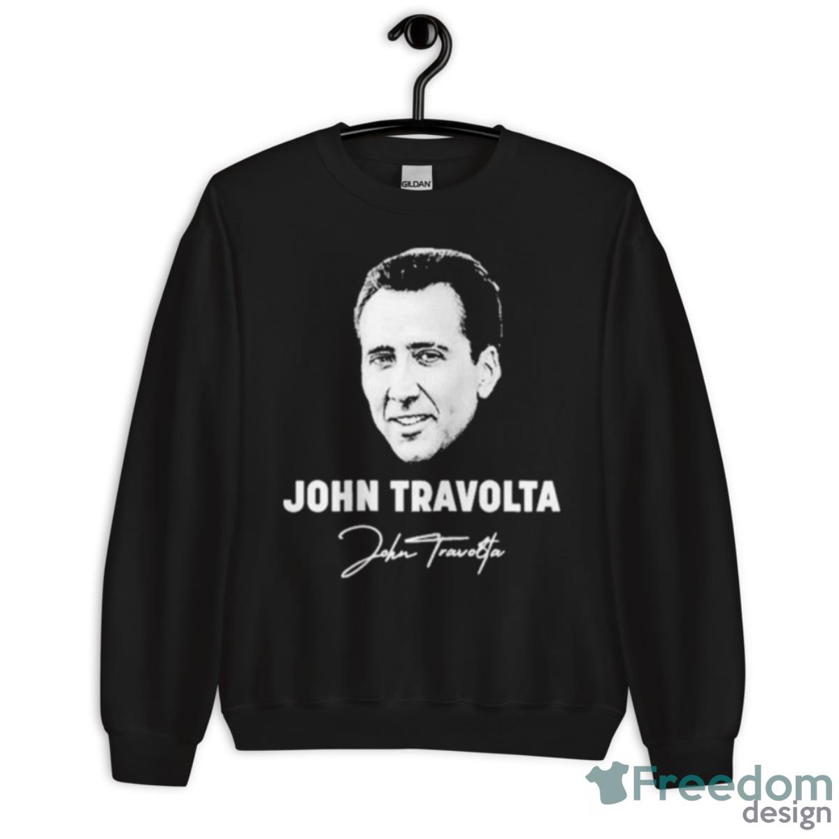 Clothing John Travolta Nicolas Cage Face Off Mashup Shirt - Unisex Crewneck Sweatshirt