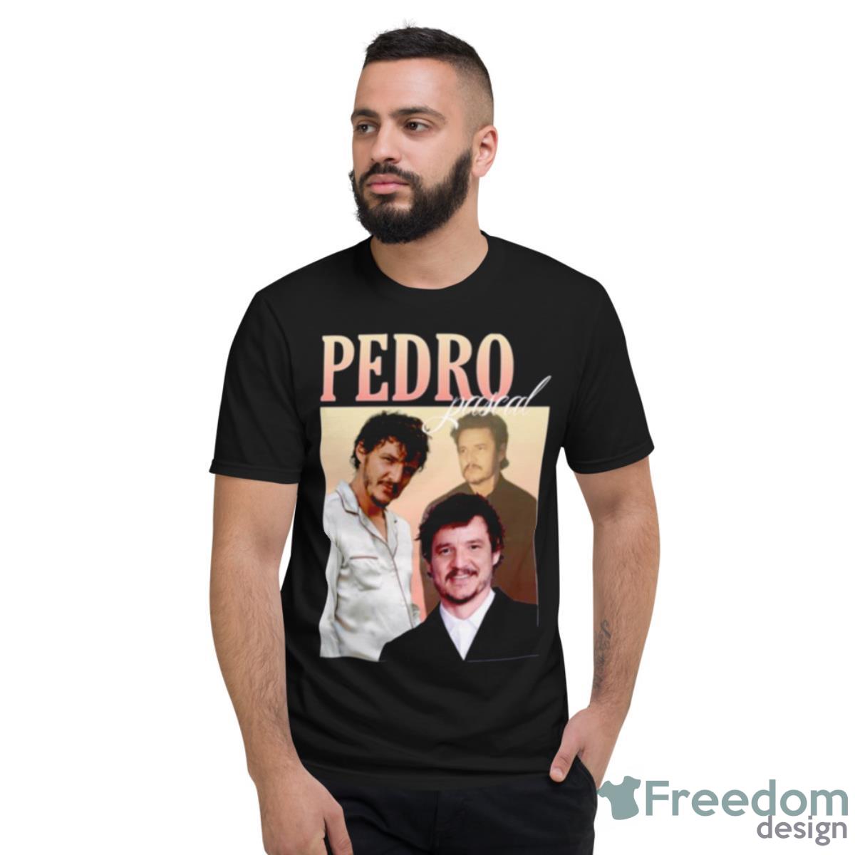 Collage Art Pedro Pascal 90s Vintage Retro Shirt - Short Sleeve T-Shirt