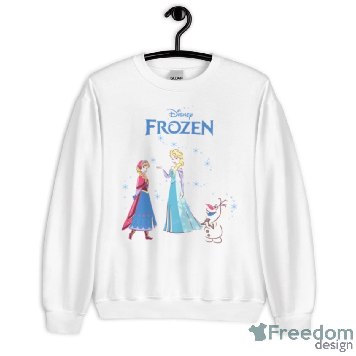 Colored Frozen Elsa Anna & Olaf Shirt - Unisex Heavy Blend Crewneck Sweatshirt