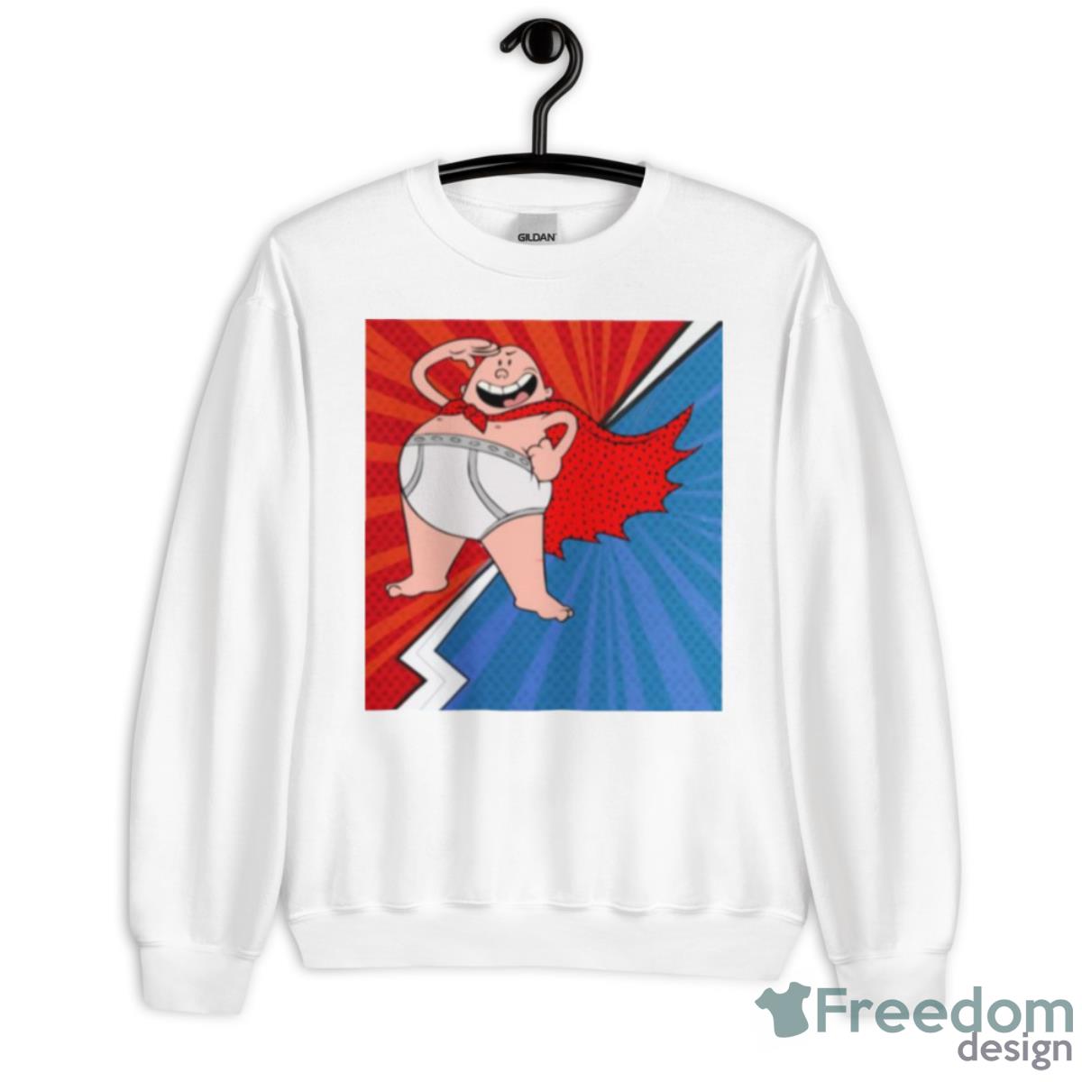 Comic Cartoon Graphic Captain Underpants Shirt - Unisex Heavy Blend Crewneck Sweatshirt