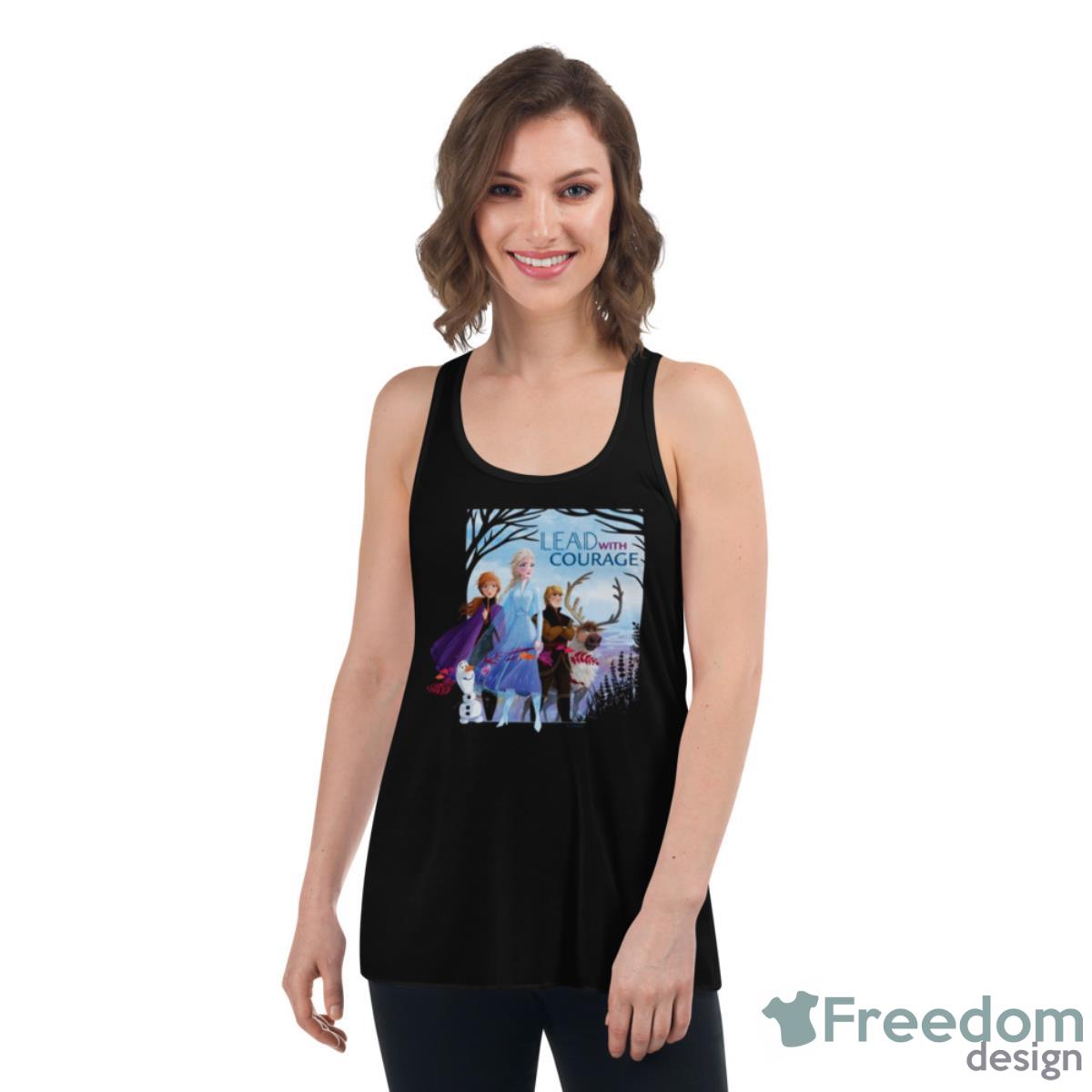 Cool Art Anna Elsa & Friends Courage Frozen Shirt - Womens Flowy Racerback Tank Cool Art Anna Elsa & Friends Courage Frozen Shirt - Womens Flowy Racerback Tank