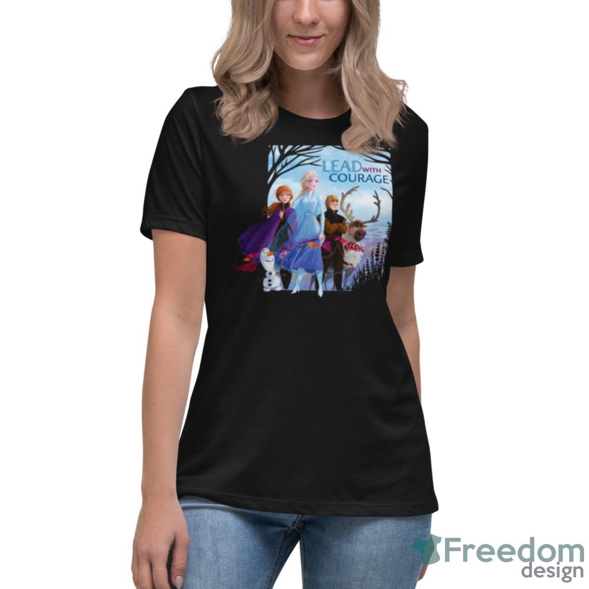 Cool Art Anna Elsa & Friends Courage Frozen Shirt - Womens Relaxed Short Sleeve Jersey Tee Cool Art Anna Elsa & Friends Courage Frozen Shirt - Womens Relaxed Short Sleeve Jersey Tee