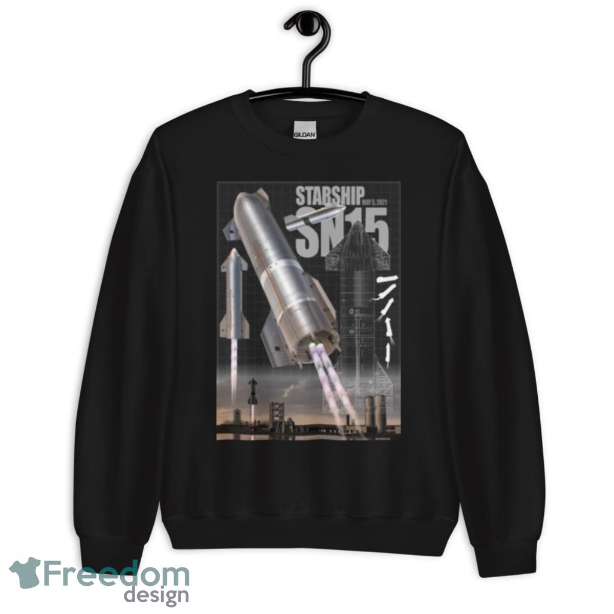 Cool Graphic Spacex Starship Variant Sn15 Shirt image Cool Graphic Spacex Starship Variant Sn15 Shirt - Unisex Crewneck Sweatshirt
