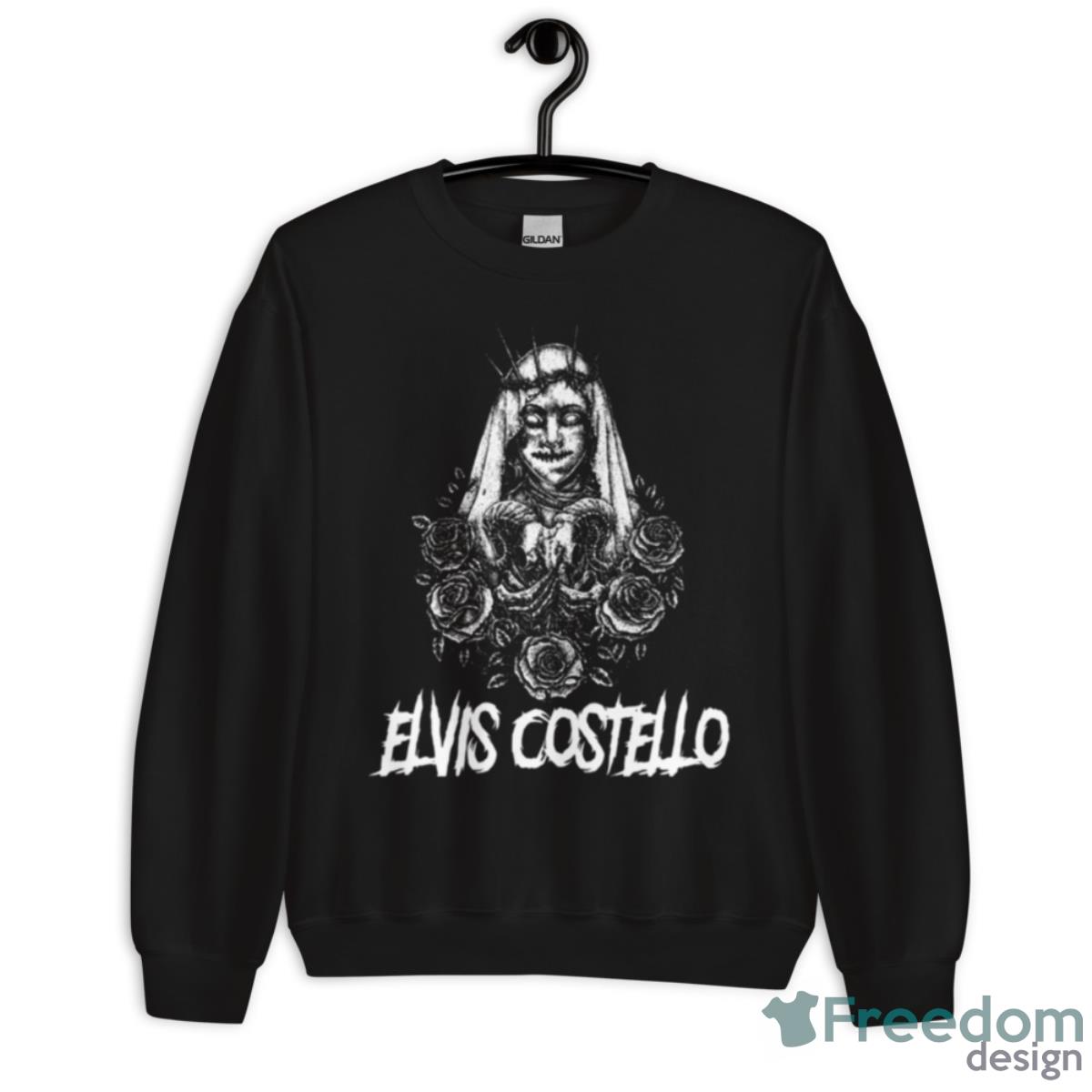 Creepy Elvis Costello Shirt - Unisex Crewneck Sweatshirt