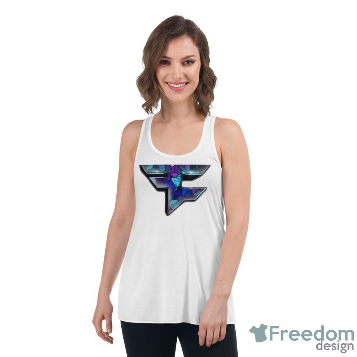 Crystal Logo Faze Rug Shirt - Womens Flowy Racerback Tank Crystal Logo Faze Rug Shirt - Womens Flowy Racerback Tank