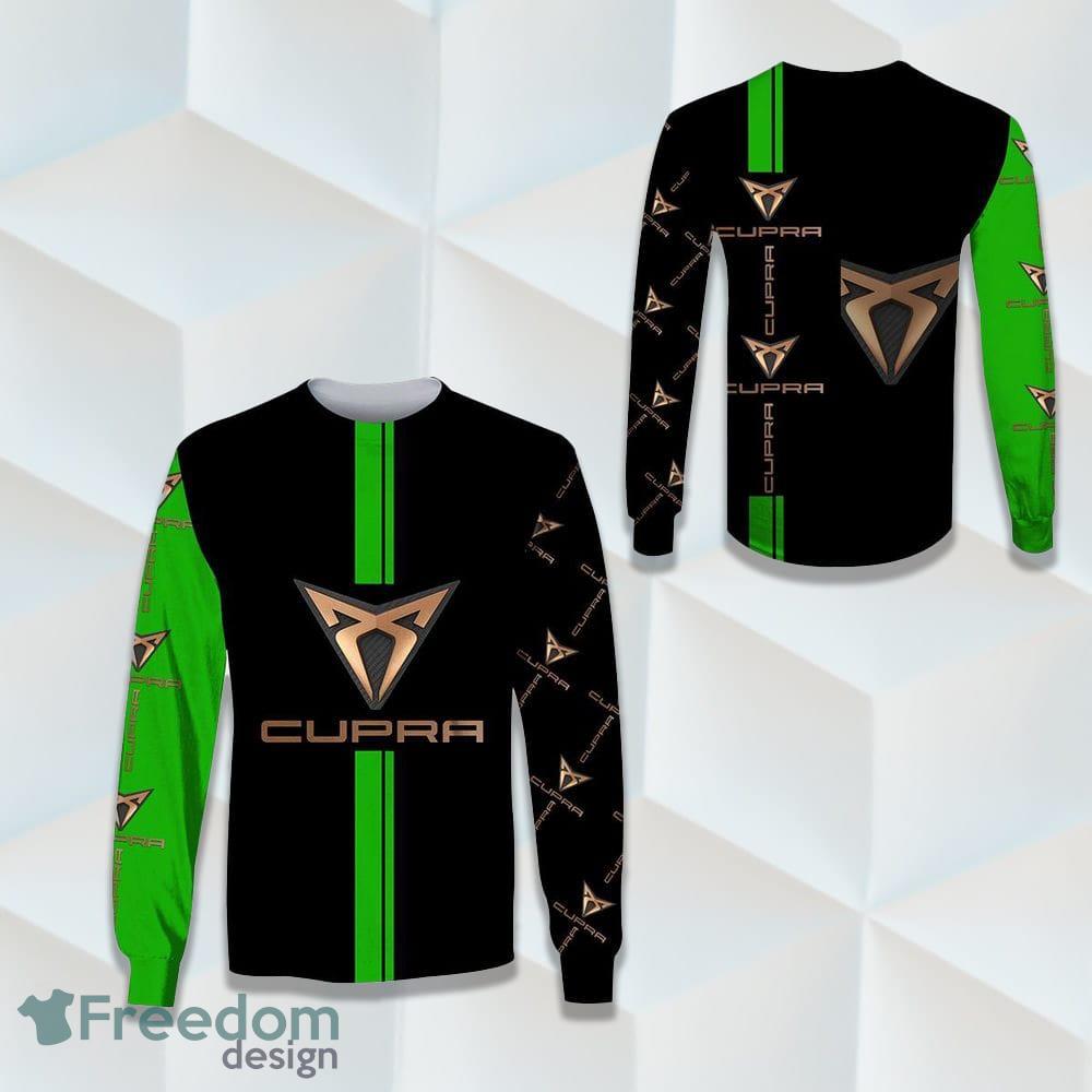 Cupra Black Green 3D Logo Sweatshirt For Mens - Cupra Black Style 4 3D Hoodie And Shirts_3