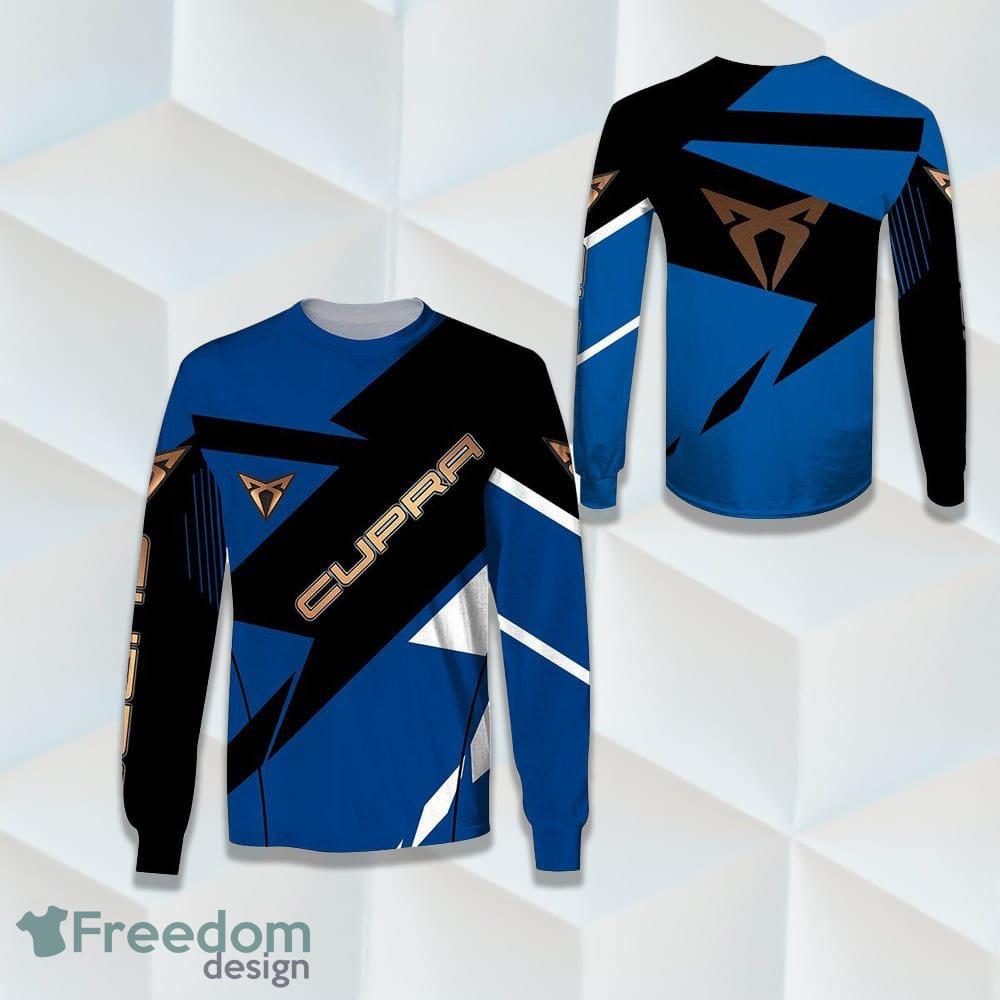 Cupra Blue Black 3D Logo Sweatshirt For Mens - Cupra Blue Style 1 3D Hoodie And Shirts_3