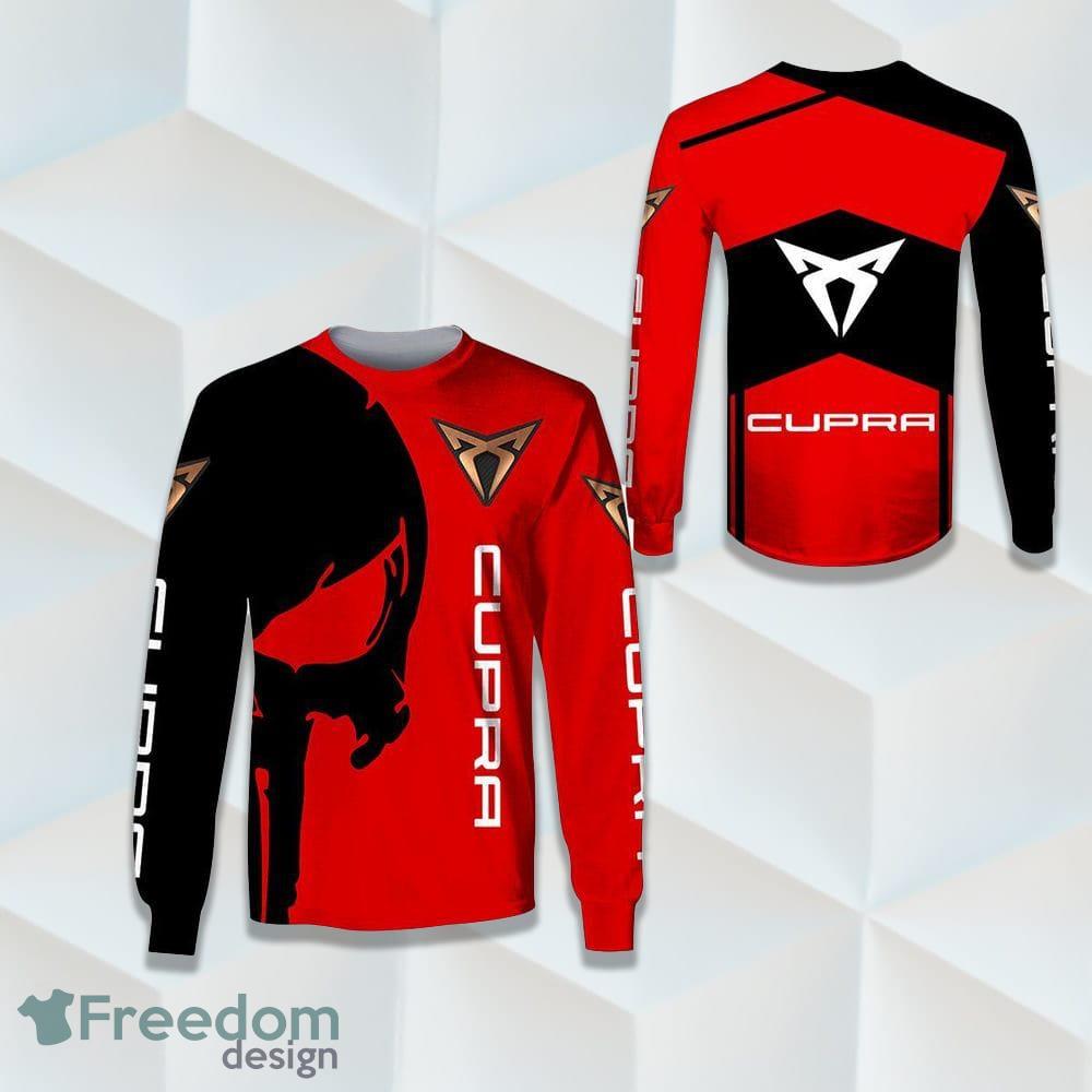 Cupra Skull Red 3D Logo Sweatshirt For Mens - Cupra Skull Red 3D Hoodie And Shirts_3