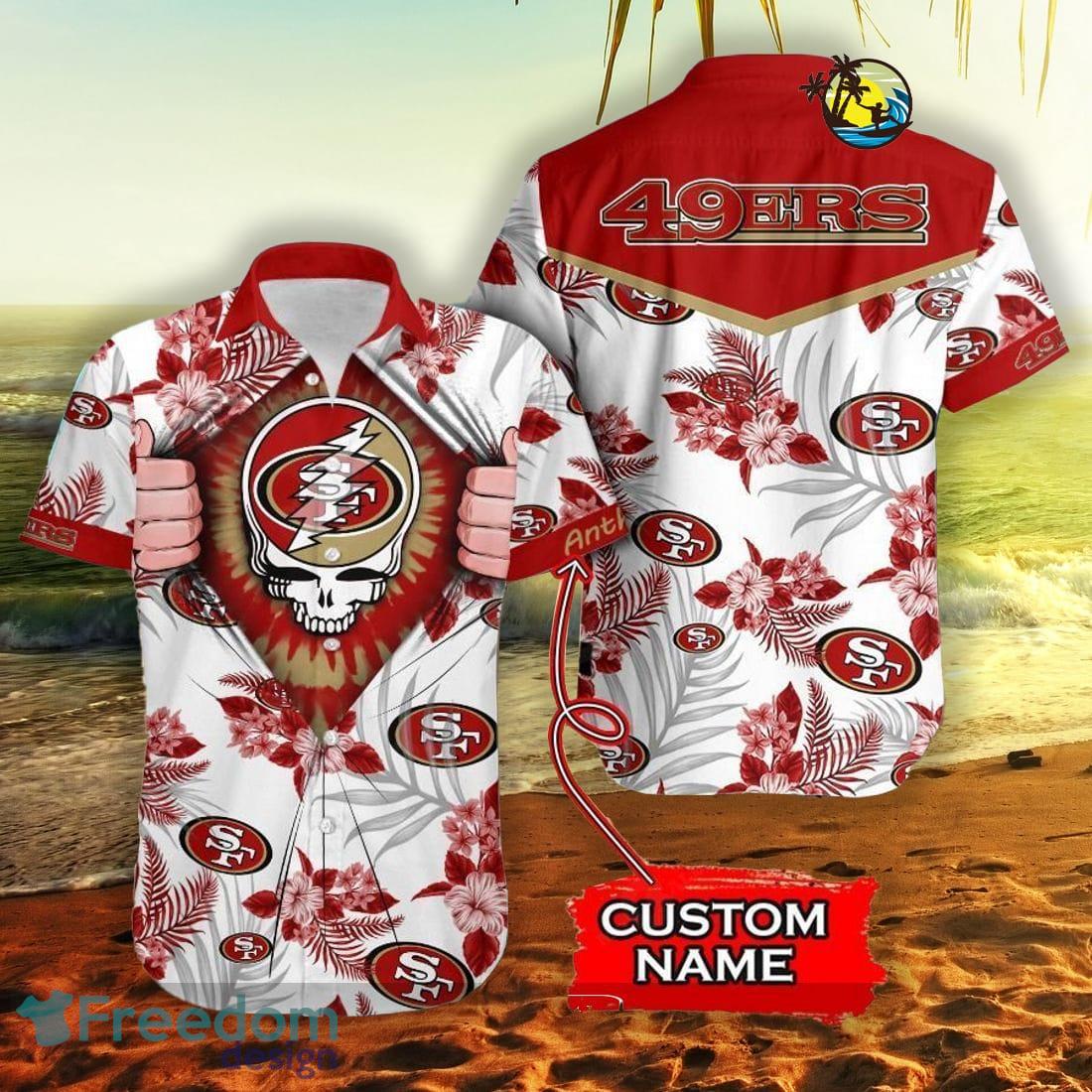 San Francisco 49ers Custom Name NFL Hawaiian Shirt And Shorts Gift