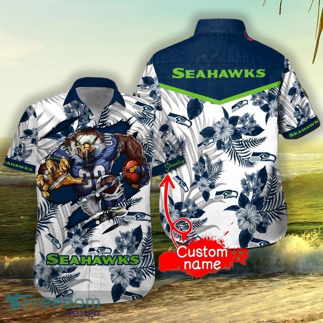 Seattle Seahawks Skull Custom Name 3D All Over Printed Shirt