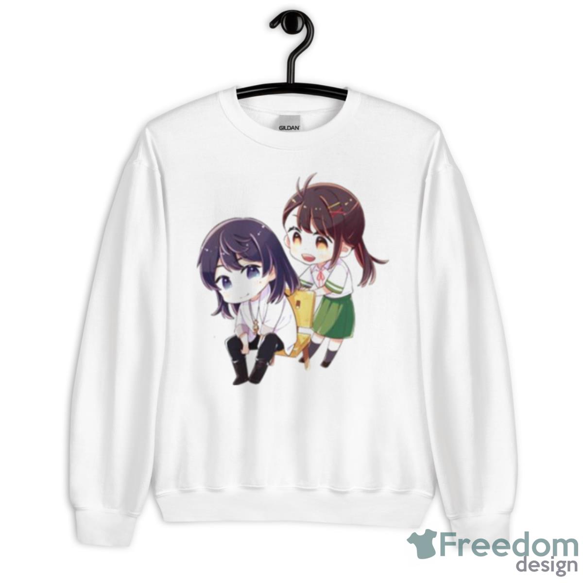 Cute Chibi Art Suzume No Tojimari Cute Shirt - Unisex Heavy Blend Crewneck Sweatshirt