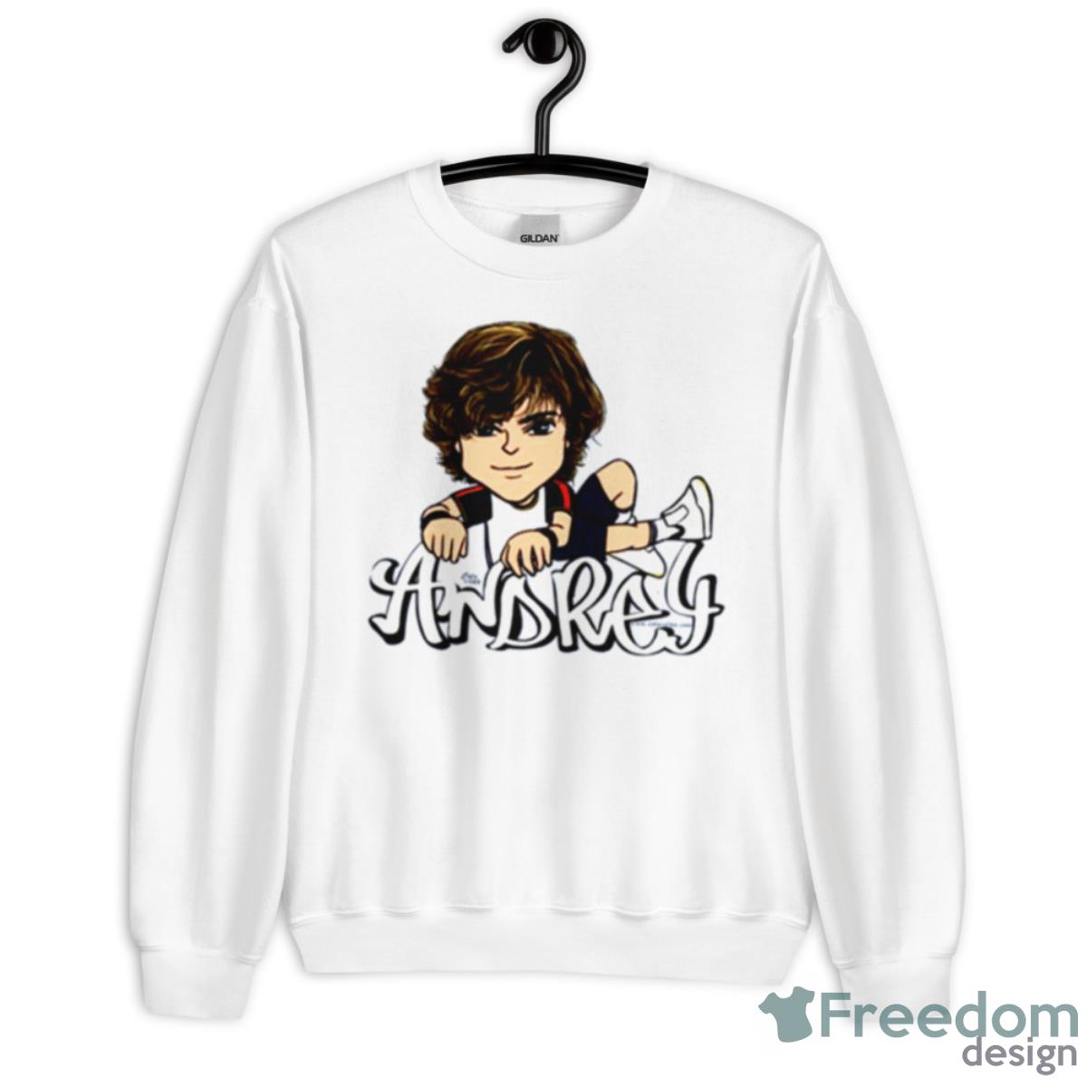 Cute Chibi Tennis Andrey Rublev Shirt - Unisex Heavy Blend Crewneck Sweatshirt